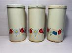 Drie Ark beschuitblikken roomkleur, versierd met bloemen €5, Ophalen of Verzenden, Zo goed als nieuw, Overige