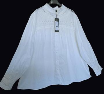 Nieuwe Off-White YESTA Broderie Blouse Mt 3-50/52 beschikbaar voor biedingen