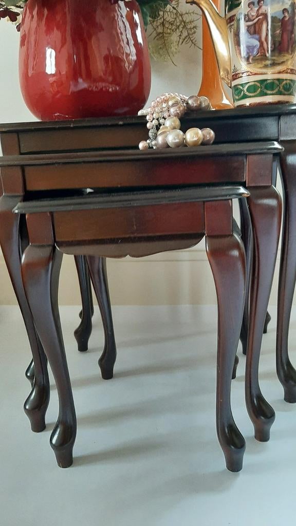 Queen Ann Stijl Bijzet Tafeltjes - Mini Set, Huis en Inrichting, Tafels | Bijzettafels, Minder dan 45 cm, Minder dan 55 cm, Gebruikt