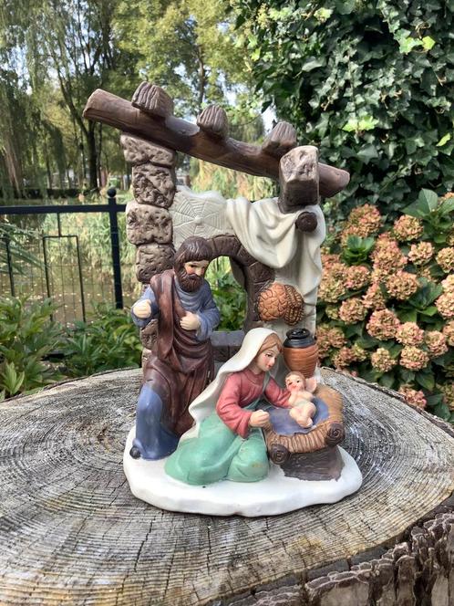 Kerst ❤️ leuke oude porseleinen kerstgroep, Antiek en Kunst, Antiek | Religie, Ophalen of Verzenden