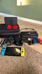 Nintendo Switch starterspakket, Spelcomputers en Games, Spelcomputers | Nintendo Switch, Ophalen, Zo goed als nieuw, Met 2 controllers