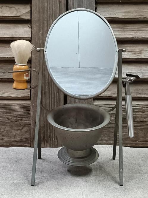 Oude scheerspiegel, Antiek en Kunst, Antiek | Woonaccessoires, Ophalen of Verzenden