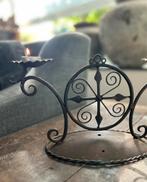 Oud metalen ornament mooi als kandelaar landelijk sober, Ophalen of Verzenden