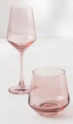 Roze (20) wijnglazen & (20) roze waterglazen- Nieuwstaat, Ophalen, Glas of Glazen, ., .
