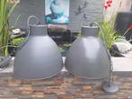 Industriële Hanglampen - Set van 2, Huis en Inrichting, Lampen | Hanglampen, Ophalen, Gebruikt, Metaal, Minder dan 50 cm