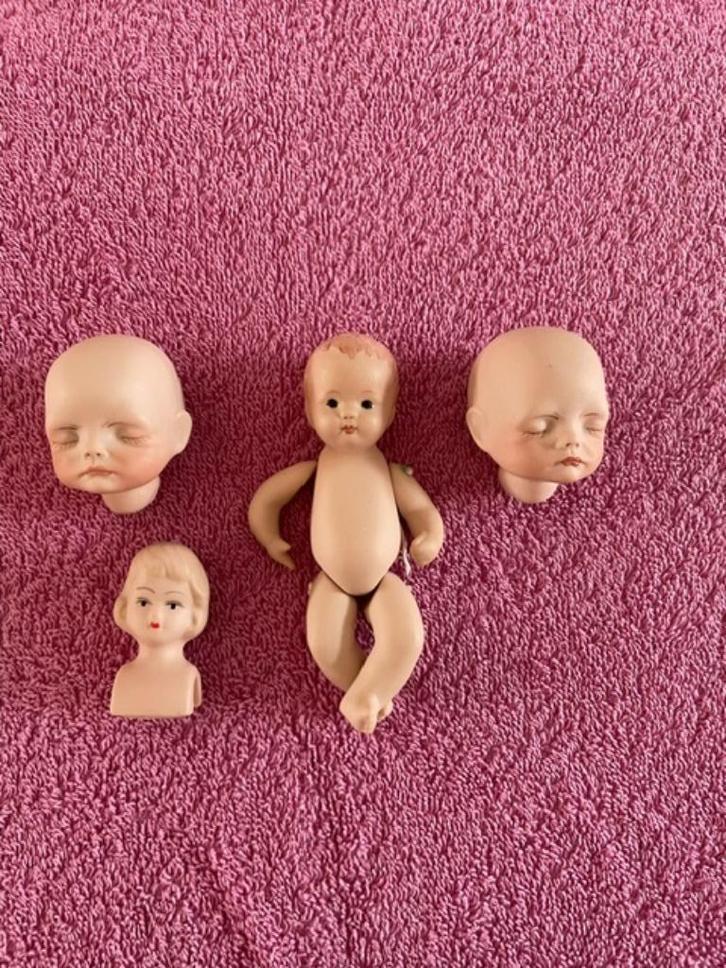 Porseleinen baby en hoofdjes voor popjes, Verzamelen, Poppen, Zo goed als nieuw, Pop, Ophalen