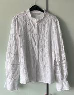 Claudia Strater blouse 42 wit Katoen Leo opengewerkt, Wit, Maat 42/44 (L), Ophalen of Verzenden, Zo goed als nieuw