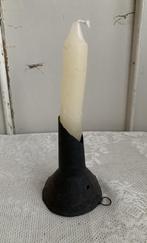 Brocante oud trechtertje / Te gebruiken als kandelaar / zink, Antiek en Kunst, Ophalen of Verzenden
