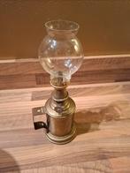 olielamp glas koperen voet, Antiek en Kunst, Antiek | Lampen, Ophalen