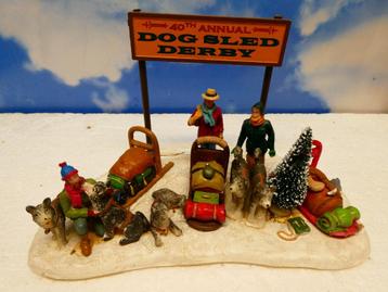 lemax dog sled derby kerstdorp honden tafereel accessoire beschikbaar voor biedingen