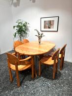 Vintage Brutalistisch Rainer Daumiller Grenen Eetkamerset, Huis en Inrichting, Complete eetkamers, 4 tot 6 stoelen, Ophalen of Verzenden