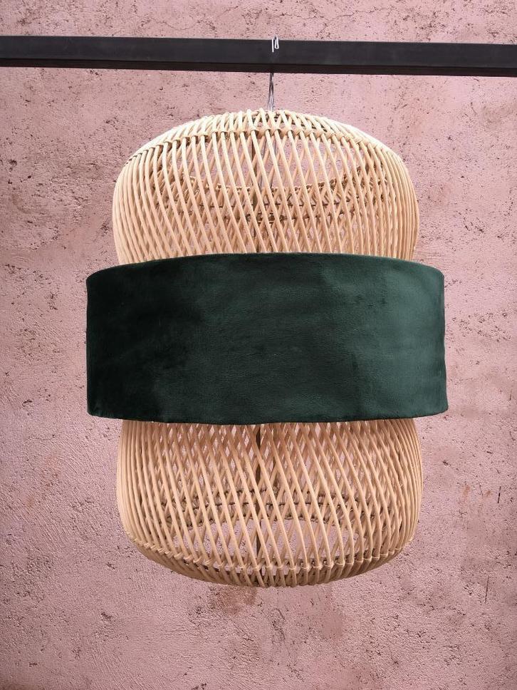 XXL rattan pendant light Natural rattan light fixture, Huis en Inrichting, Lampen | Hanglampen, Nieuw, 75 cm of meer, Overige materialen