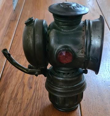 Fietslamp 'Scharlach' oud vintage 1920-1930.
 beschikbaar voor biedingen