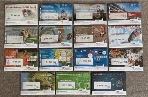 Collectie Eerste Dag Uitgifte Euro Nederland | 15 Coincards, Postzegels en Munten, Munten | Nederland, Losse munt, Euro's, Koningin Beatrix