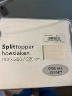 Hoeslaken split topper 180 x 200/220 cm, Ophalen, Wit, Hoeslaken of Sloop, Nieuw