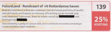 FutureLand - Rondvaart of -rit Rotterdamse haven 25% korting beschikbaar voor biedingen