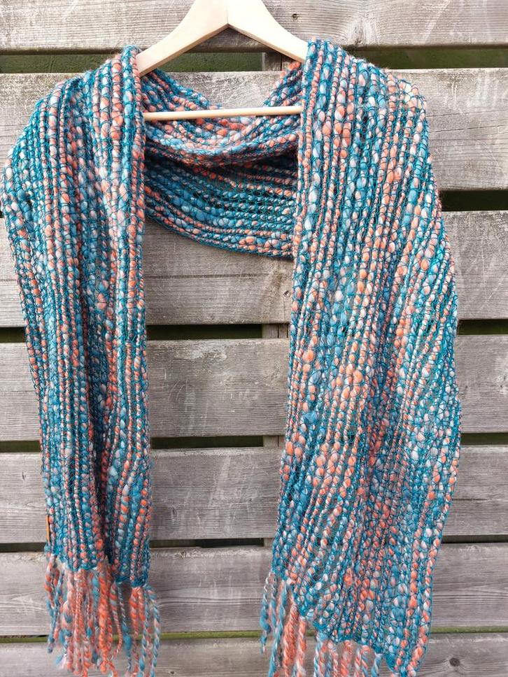 Handgemaakte sjaal merino en katoen, Kleding | Dames, Mutsen, Sjaals en Handschoenen, Nieuw, Sjaal, Ophalen of Verzenden