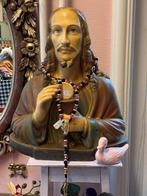 Brocante Jezus Borstbeeld met Hostie - Gesigneerd, Antiek en Kunst, Ophalen of Verzenden
