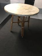 Rotan tafel, Huis en Inrichting, Tafels | Eettafels, 50 tot 100 cm, Rond, Gebruikt, Vier personen