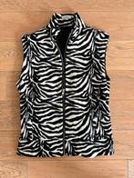 Vintage Fake fur Zebra Bodywarmer Miro's S, Ophalen of Verzenden, Zo goed als nieuw, Maat 36 (S), Zwart