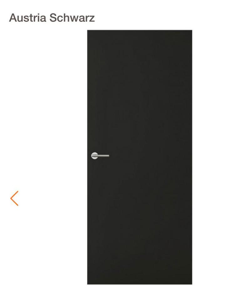 100% zwart mat binnen opdek deur (links), Doe-het-zelf en Verbouw, Deuren en Horren, Zo goed als nieuw, Binnendeur, 200 tot 215 cm