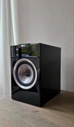 KEF R100 Boekenplank Speakers - Zwart Pianolak, Audio, Tv en Foto, Luidsprekers, Zo goed als nieuw, 60 tot 120 watt, Front, Rear of Stereo speakers