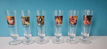 Heineken serie 6 unieke glazen "bier zoals bier bedoeld is" beschikbaar voor biedingen