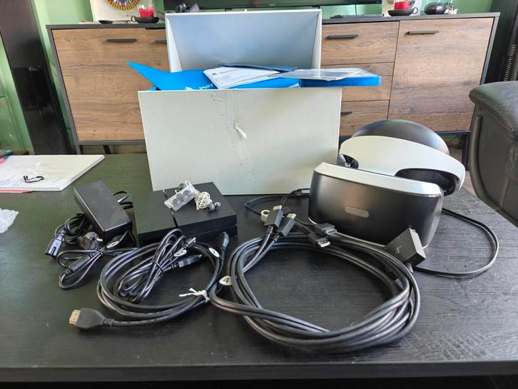 Sony PlayStation VR Headset Compleet, Spelcomputers en Games, Virtual Reality, Gebruikt, Sony PlayStation, VR-bril, Ophalen