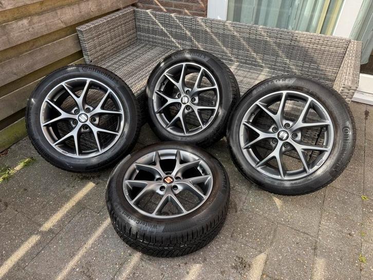 17 inch BBS velgen met Continental winterbanden, Auto-onderdelen, Banden en Velgen, Velg(en), Winterbanden, 17 inch, 215 mm, Ophalen