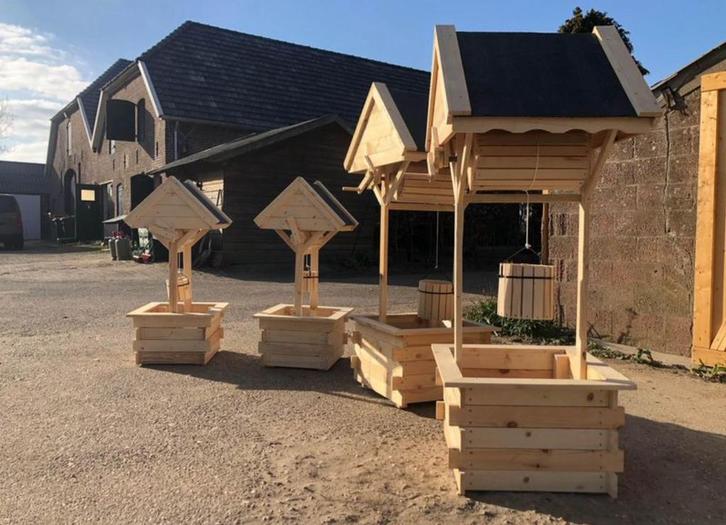 Plantenbak, Tuin en Terras, Bloembakken en Plantenbakken, Zo goed als nieuw, Hout, 60 cm of meer, Rechthoekig, Ophalen