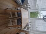 Eettafel en stoelen, Ophalen, Gebruikt, 50 tot 100 cm, Vier personen