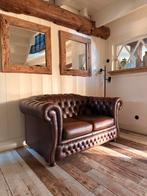 Luxe leren Chesterfield bank, love seat!, Ophalen, 150 tot 200 cm, Tweepersoons, Zo goed als nieuw