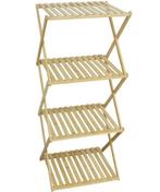 Bamboe staand inklapbaar rek 4 etages, Ophalen, Zo goed als nieuw