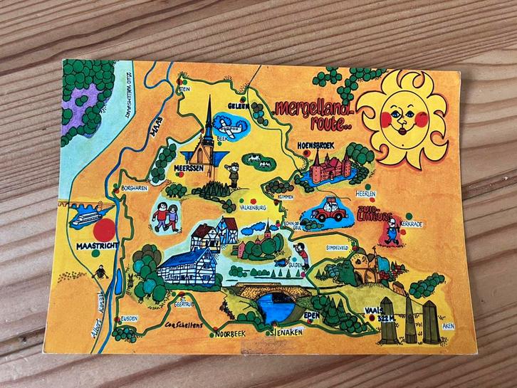 Ansichtkaart Mergelland route, zuid limburg, Verzamelen, Ansichtkaarten | Nederland, Limburg, Ophalen of Verzenden