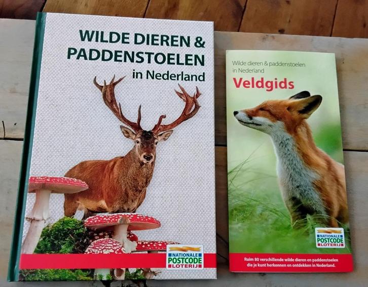 Wilde dieren & paddestoelen in Nederland + Veldgids (nieuw), Boeken, Natuur, Nieuw, Natuur algemeen, Ophalen of Verzenden