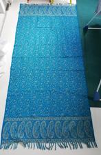 Omslagsjaal India turquoise (plaid), Ophalen of Verzenden, Zo goed als nieuw