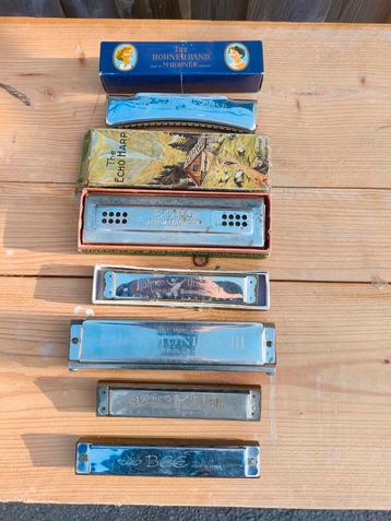 6 vintage Mondharmonica s  beschikbaar voor biedingen