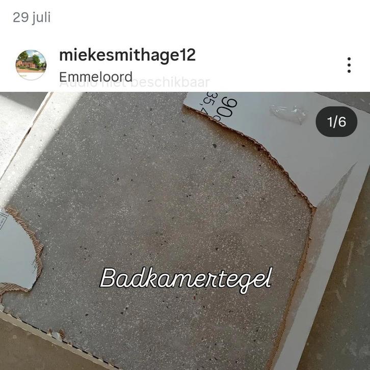 Badkamertegel 90x90, Doe-het-zelf en Verbouw, Tegels, Nieuw, Vloertegels, Keramiek, 60 cm of meer, 60 cm of meer, 10 m² of meer