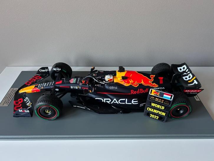 Max Verstappen World Champion GP Japan 2022 Spark 1:12, Verzamelen, Automerken, Motoren en Formule 1, Zo goed als nieuw, Formule 1