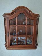Te koop aangeboden: vitrinekastje, Huis en Inrichting, Kasten | Vitrinekasten, Ophalen, Eikenhout, 50 tot 100 cm, Zo goed als nieuw