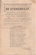 De Stenograaf Maandblad voor Stenografie 22ejrg. Maart 1920, Ophalen of Verzenden, Gelezen, Overige typen