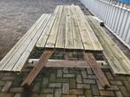 Houten Picknicktafel  uitklapbaar / inklapbaar, Tuin en Terras, Picknicktafels, Gebruikt, Rechthoekig, Hout, Ophalen
