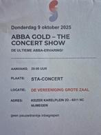 Twee kaartjes ABBA GOLD - the concert show, Tickets en Kaartjes, Twee personen, Oktober