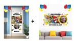 Super Mario muurposter - deurposter met naam & foto 120x60, Rechthoekig Staand, Nieuw, Ophalen of Verzenden, A1 t/m A3