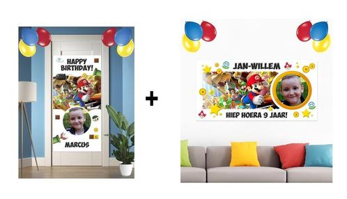 Super Mario muurposter - deurposter met naam & foto 120x60, Verzamelen, Posters, Nieuw, Film en Tv, A1 t/m A3, Rechthoekig Staand