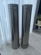 Dubbelwandig pijp, Doe-het-zelf en Verbouw, Buizen en Afvoer, Ophalen of Verzenden, Zo goed als nieuw, Rvs, Minder dan 2 meter