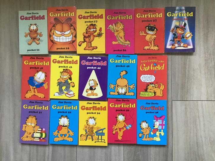 17 uitgaves Garfield door Jim Davis, Boeken, Strips | Comics, Gelezen, Meerdere comics, Europa, Ophalen of Verzenden