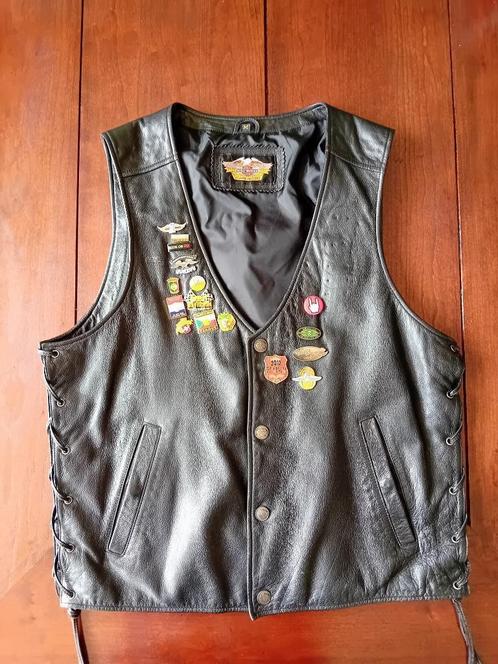 Harley leren motorvest, Motoren, Kleding | Motorkleding, Jas | leer, Tweedehands, Ophalen of Verzenden