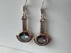 Zilveren oorbellen Mystic Topaas ., Verzenden, Zilver, Zilver