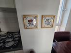 Decoratieve Tegels met Gouden Lijst, Antiek en Kunst, Antiek | Wandborden en Tegels, Ophalen of Verzenden